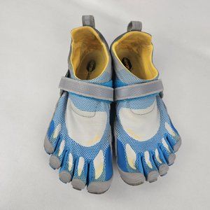 Vibram Five Fingers Women's Blue/Gray/Yellow Athletic Outdoor Toe Shoes